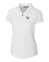 Clemson Tigers College Vault Cutter & Buck Forge Stretch Womens Short Sleeve Polo White Mannequin Thumbnail Image