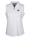 Auburn Tigers College Vault Cutter & Buck Forge Stretch Womens Sleeveless Polo White Mannequin Thumbnail Image