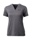 Auburn Tigers College Vault Cutter & Buck Forge Eco Heathered Stretch Womens Blade Top Charcoal Heather Mannequin Thumbnail Image