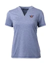 Auburn Tigers College Vault Cutter & Buck Forge Eco Heathered Stretch Womens Blade Top Indigo Heather Mannequin Thumbnail Image