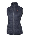 Auburn Tigers College Vault Cutter & Buck Rainier PrimaLoft® Womens Eco Insulated Full Zip Puffer Vest Anthracite Melange Mannequin Thumbnail Image