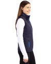 Auburn Tigers College Vault Cutter & Buck Rainier PrimaLoft® Womens Eco Insulated Full Zip Puffer Vest Dark Navy Side Thumbnail Image