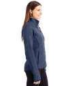 Auburn Tigers College Vault Cutter & Buck Mainsail Sweater-Knit Womens Full Zip Jacket Liberty Navy Heather Side Thumbnail Image
