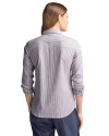 Auburn Tigers College Vault Cutter & Buck Stretch Oxford Stripe Womens Long Sleeve Dress Shirt Charcoal Back Thumbnail Image
