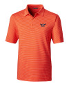 Auburn Tigers College Vault Cutter & Buck Forge Pencil Stripe Stretch Mens Polo College Orange Mannequin Thumbnail Image