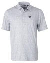 Cincinnati Bearcats College Vault Cutter & Buck Pike Constellation Print Stretch Mens Polo Polished Medium Gray Mannequin Thumbnail Image