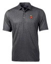 UCF Knights College Vault Cutter & Buck Pike Banner Print Stretch Mens Polo Black Mannequin Thumbnail Image