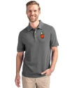UCF Knights College Vault Cutter & Buck Advantage Eco Tri-Blend Pique Mens Polo Elemental Grey Front Thumbnail Image