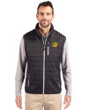 Baylor Sailor Bear College Vault Cutter & Buck Rainier PrimaLoft® Mens Eco Insulated Full Zip Puffer Vest Black Front Thumbnail Image
