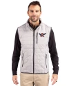 Auburn Tigers College Vault Cutter & Buck Rainier PrimaLoft® Mens Eco Insulated Full Zip Puffer Vest Polished Medium Gray Front Thumbnail Image