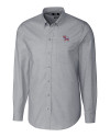 Clemson Tigers College Vault Cutter & Buck Stretch Oxford Mens Long Sleeve Dress Shirt Charcoal Mannequin Thumbnail Image