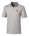 UCF Knights College Vault Cutter & Buck Forge Tonal Stripe Stretch Mens Big and Tall Polo Polished Medium Gray Mannequin Thumbnail Image