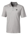 Cincinnati Bearcats College Vault Cutter & Buck Forge Tonal Stripe Stretch Mens Big and Tall Polo Polished Medium Gray Mannequin Thumbnail Image