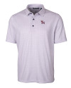 Clemson Tigers College Vault Cutter & Buck Pike Double Dot Print Stretch Mens Big and Tall Polo College Purple Mannequin Thumbnail Image