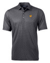 Baylor Sailor Bear College Vault Cutter & Buck Pike Banner Print Stretch Mens Big & Tall Polo Black Mannequin Thumbnail Image