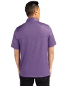 Clemson Tigers College Vault Cutter & Buck Pike Banner Print Stretch Mens Big & Tall Polo College Purple Back Thumbnail Image