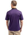 Northwestern Wildcats Cutter & Buck Virtue Eco Pique Micro Stripe Recycled Mens Polo College Purple/Black Back Thumbnail Image