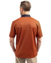Illinois Fighting Illini Cutter & Buck Virtue Eco Pique Micro Stripe Recycled Mens Polo College Orange/Navy Blue Back Thumbnail Image