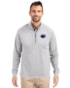 Penn State Nittany Lions Cutter & Buck Adapt Eco Knit Heather Mens Big & Tall Quarter Zip Pullover Polished Heather Front Thumbnail Image