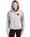 Oregon State Beavers Cutter & Buck Charter Eco Recycled Womens Anorak Jacket Polished Medium Gray Front Thumbnail Image