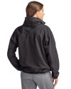 Virginia Tech Hokies Cutter & Buck Charter Eco Recycled Womens Full-Zip Jacket Black Back Thumbnail Image