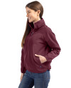Virginia Tech Hokies Cutter & Buck Charter Eco Recycled Womens Full-Zip Jacket Bordeaux Side Thumbnail Image