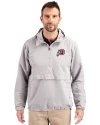 Utah Utes Cutter & Buck Charter Eco Recycled Mens Anorak Jacket Polished Medium Gray Front Thumbnail Image