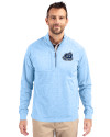 Old Dominion Monarchs College Vault - Cutter & Buck Adapt Eco Knit Heather Mens Quarter Zip Pullover Atlas Heather Front Thumbnail Image