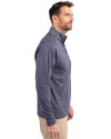 Old Dominion Monarchs College Vault - Cutter & Buck Adapt Eco Knit Heather Mens Quarter Zip Pullover Navy Blue Heather Side Thumbnail Image