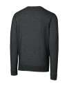 Delaware Fightin' Blue Hens College Vault Cutter & Buck Lakemont Tri-Blend Mens V-Neck Pullover Sweater Charcoal Heather Mannequin Back Thumbnail Image