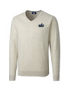 Old Dominion Monarchs College Vault Cutter & Buck Lakemont Tri-Blend Mens V-Neck Pullover Sweater Oatmeal Heather Mannequin Thumbnail Image