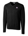 Texas Christian Horned Frogs College Vault Cutter & Buck Lakemont Tri-Blend Mens V-Neck Pullover Sweater Black Mannequin Thumbnail Image