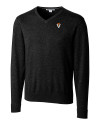 Virginia Tech Hokies College Vault Cutter & Buck Lakemont Tri-Blend Mens V-Neck Pullover Sweater Black Mannequin Thumbnail Image