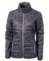 Louisville Cardinals College Vault Cutter & Buck Rainier PrimaLoft® Womens Eco Insulated Full Zip Printed Puffer Jacket Black Mannequin Thumbnail Image