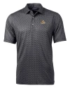 LSU Tigers Cutter & Buck Pike Banner Print Stretch Mens Polo Black Mannequin Thumbnail Image