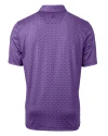 LSU Tigers Cutter & Buck Pike Banner Print Stretch Mens Polo College Purple Mannequin Back Thumbnail Image
