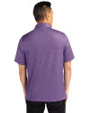Northwestern Wildcats College Vault Cutter & Buck Pike Banner Print Stretch Mens Polo College Purple Back Thumbnail Image
