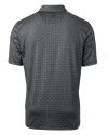 Texas Christian Horned Frogs College Vault Cutter & Buck Pike Banner Print Stretch Mens Polo Black Mannequin Back Thumbnail Image