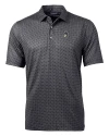 Michigan State Spartans College Vault Cutter & Buck Pike Banner Print Stretch Mens Polo Black Mannequin Thumbnail Image