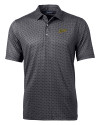 George Mason Patriots College Vault Cutter & Buck Pike Banner Print Stretch Mens Polo Black Mannequin Thumbnail Image