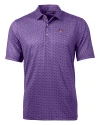 East Carolina (ECU) Pirates College Vault Cutter & Buck Pike Banner Print Stretch Mens Polo College Purple Mannequin Thumbnail Image