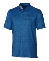 Georgetown Hoyas College Vault Cutter & Buck Pike Micro Floral Print Stretch Mens Polo Indigo Mannequin Thumbnail Image