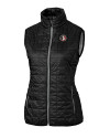 Florida State Seminoles College Vault Cutter & Buck Rainier PrimaLoft® Womens Eco Insulated Full Zip Puffer Vest Black Mannequin Thumbnail Image