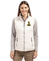 Northern Arizona Lumberjacks College Vault Cutter & Buck Rainier PrimaLoft® Womens Eco Insulated Full Zip Puffer Vest Coconut Front Thumbnail Image