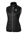 Marshall Thundering Herd College Vault Cutter & Buck Rainier PrimaLoft® Womens Eco Insulated Full Zip Puffer Vest Black Mannequin Thumbnail Image