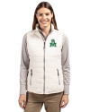 Marshall Thundering Herd College Vault Cutter & Buck Rainier PrimaLoft® Womens Eco Insulated Full Zip Puffer Vest Coconut Front Thumbnail Image