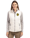 Missouri Tigers College Vault Cutter & Buck Rainier PrimaLoft® Womens Eco Insulated Full Zip Puffer Vest Coconut Front Thumbnail Image
