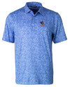 Delaware Fightin' Blue Hens College Vault Cutter & Buck Pike Constellation Print Stretch Mens Polo Chelan Blue Mannequin Thumbnail Image