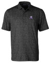 Northwestern Wildcats College Vault Cutter & Buck Pike Constellation Print Stretch Mens Polo Black Mannequin Thumbnail Image