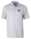 Western Kentucky Hilltoppers College Vault Cutter & Buck Pike Constellation Print Stretch Mens Polo Polished Medium Gray Mannequin Thumbnail Image